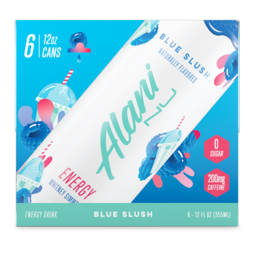 Alani NU Blue Slush Energy Drink Multipack Cans Perspective: front