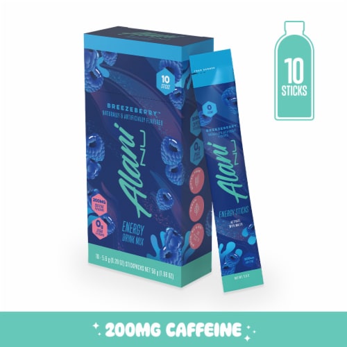 Alani Nu Breezeberry Energy Drink Mix Packets Perspective: front