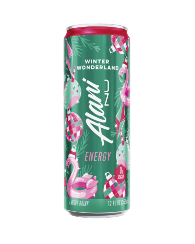 Alani NU Winter Wonderland Energy Drink Can Perspective: front