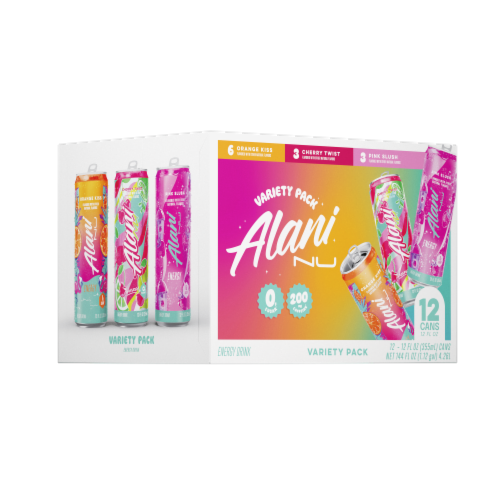 Alani Nu Variety Pack Energy Drink Cans Perspective: front