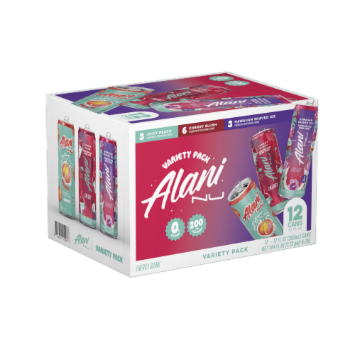 Alani Nu Variety Pack Energy Drink Cans Perspective: front