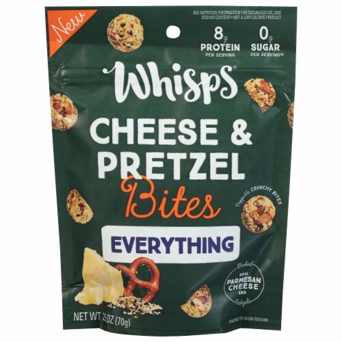 Whisps® Everything Cheese & Pretzel Bites Perspective: front