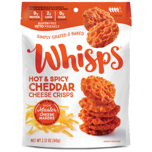Whisps Hot & Spicy Cheese Crisps Perspective: front