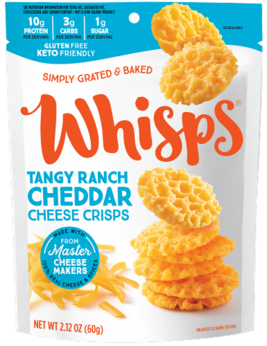 Whisps® Tangy Ranch Cheddar Cheese Crisps Perspective: front