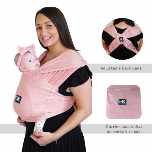 Baby K'tan Pre-Wrapped Ready To Wear Baby Carrier: Active Heather Coral Yoga  XS, X-Small - Gerbes Super Markets