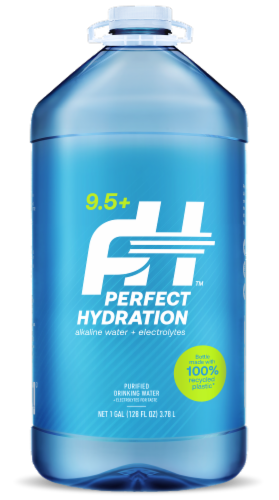Perfect Hydration® 9.5+ pH Alkaline Electrolyte Enhanced Drinking Water Perspective: front