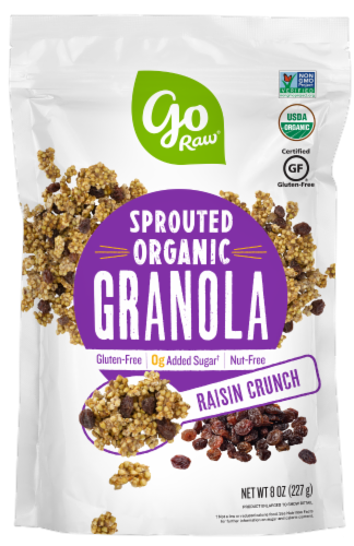 Go Raw® Sprouted Organic Raisin Crunch Granola Perspective: front
