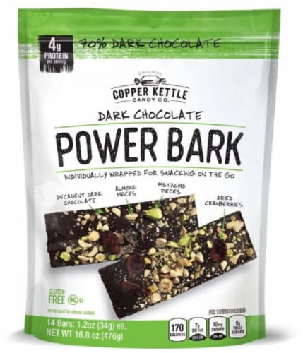 Dark Chocolate Copper Kettle Candy Power Bark (6.8 oz., 14 ct.) Perspective: front