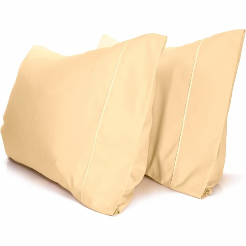 Yellow king cheap size pillowcases
