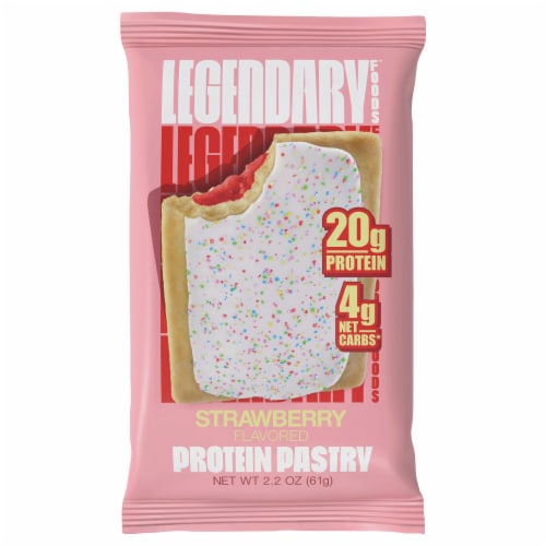 Legendary Foods™ Strawberry Protein Bar Pastry Perspective: front