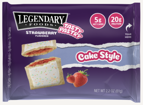 Legendary Foods™ Cake Style Strawberry Flavored Tasty Pastry Perspective: front