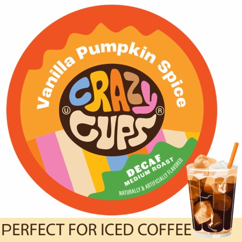 Crazy Cups Decaf Vanilla Pumpkin Spice Coffee Pods Medium Roast 22 Count For Keurig Machines 22 kcups Mariano s