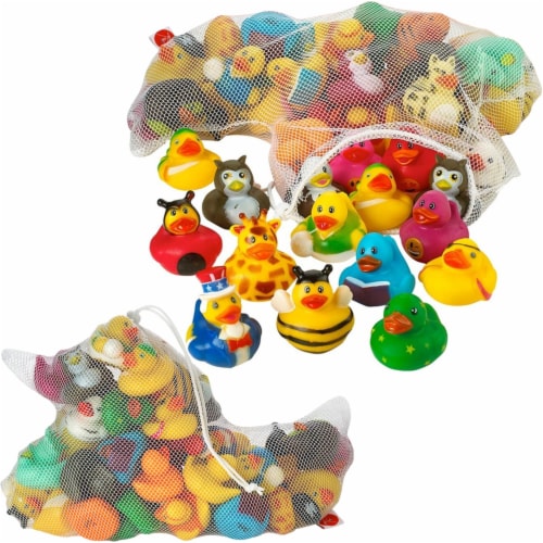 Kicko 25 Pack Assorted Rubber Ducks - 2 Inches for Kids Perspective: front