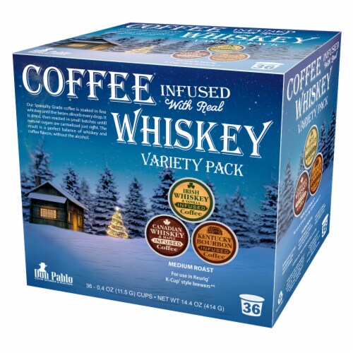 Don Pablo Whiskey Infused Variety Pack Coffee Pods Perspective: front