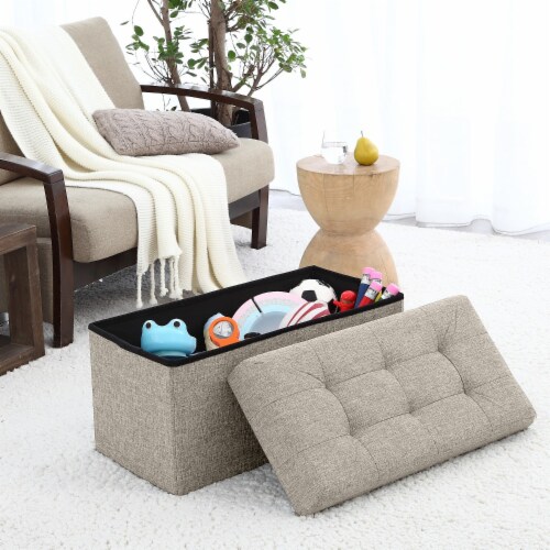 Ornavo Home Foldable Tufted Storage Ottoman 30 L x 15 W x 15 H Pick n Save