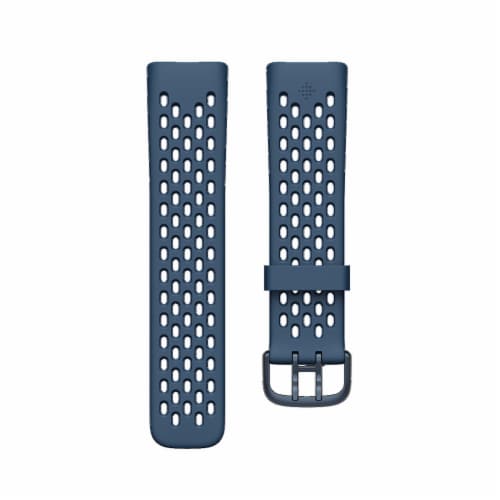 Fitbit Charge 5 Large Deep Sea Blue Sport Band Perspective: front