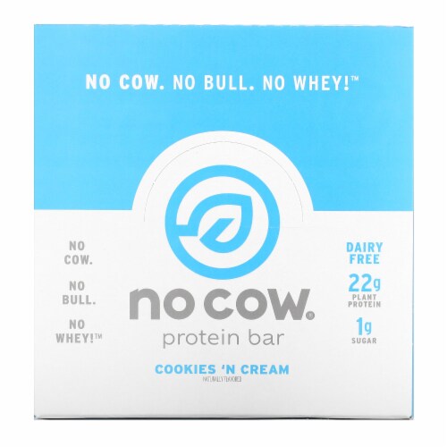 No Cow Cookies 'N Cream Bar - 2.12oz PK Perspective: front