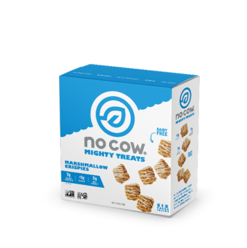 No Cow® Dairy-Free Marshmallow Crispies Mighty Treats Perspective: front