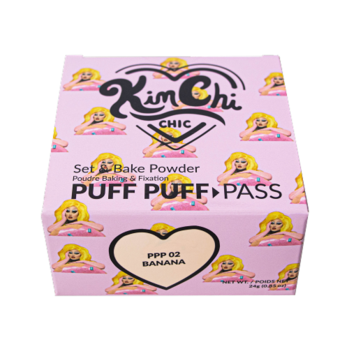 KimChi Chic Beauty Puff Puff Pass Set & Bake Powder - Banana Perspective: front