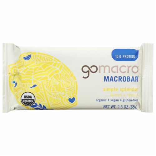 GoMacro® Macrobar® Simple Splendor Lemon Protein Bar Perspective: front