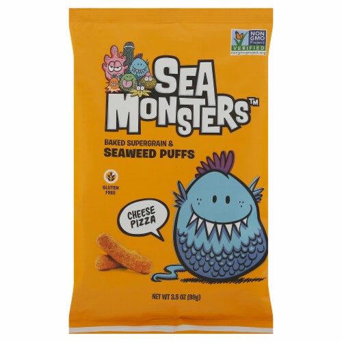 Sea Monsters™ Baked Seaweed Puff Cheese Pizza Perspective: front