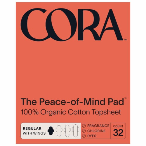 Cora Organic Ultra Thin Regular Pads Perspective: front