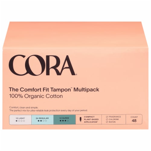 Cora® The Comfort Fit Tampon Multipack Perspective: front