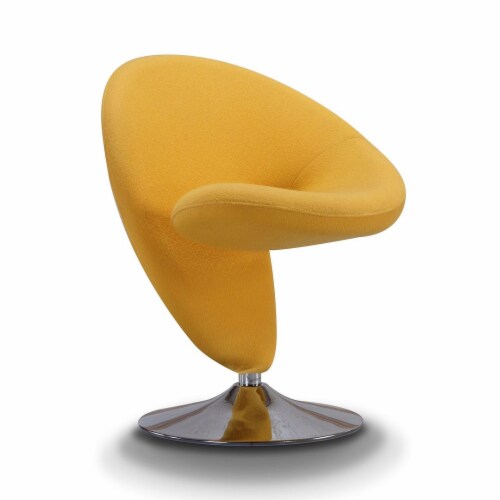 Yellow swivel sales accent chair