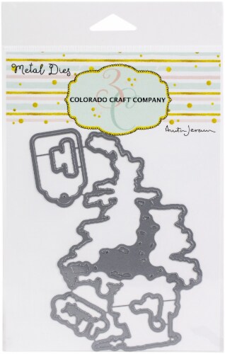 Colorado Craft Company Metal Die Set-Christmas Tree Cat-By Anita 