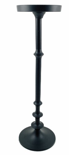 Vibhsa Large Pillar Candle Holder - Matte Black Perspective: front