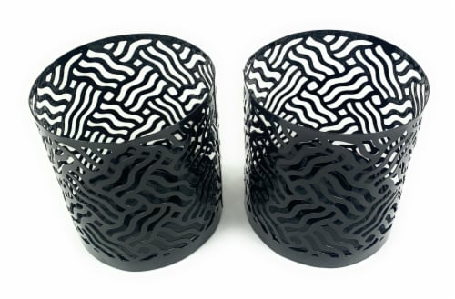 Vibhsa Votive Candle Holders 2 Pack - Black Perspective: front