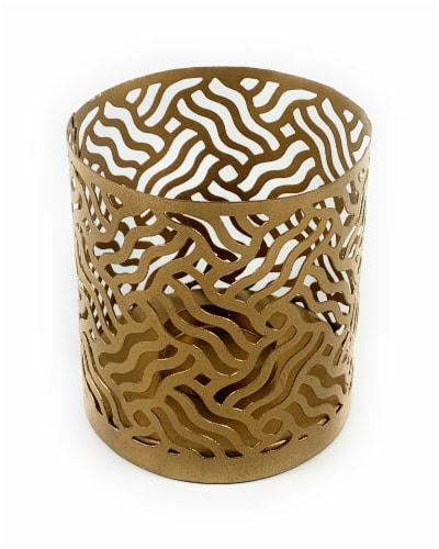 Vibhsa Votive Candle Holder - Gold Perspective: front