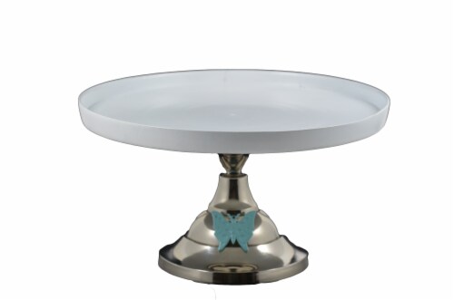 Vibhsa Butterfly Designer Cake Stand - White Perspective: front