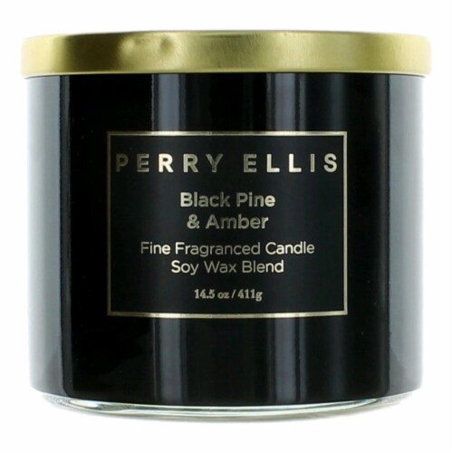 Perry Ellis cpebpa145 14.5 oz Soy Wax Blend 3 Wick Candle - Black Pine &  Amber, 1 - Kroger