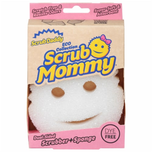 Scrub Daddy® Scrub Mommy® Dye Free Scrubber + Sponge Perspective: front