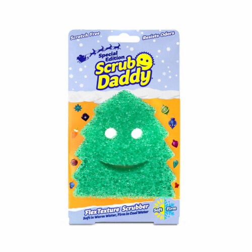 Scrub Daddy® Winter Special Edition Green Tree Box Perspective: front
