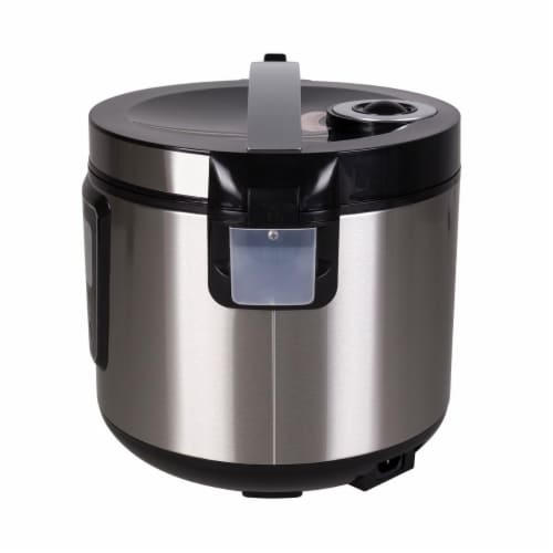 Aroma Pot-Style Rice Cooker and Food Steamer - Black/Silver, 1 ct