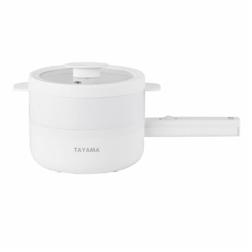 Tayama THP-150 1.5 Litre Electric Cooking Pot & Food Steamer Perspective: front