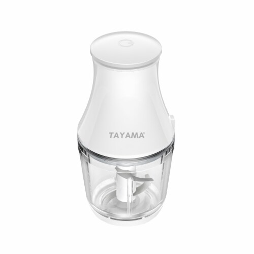 Tayama 2.5-Cup White Mini Chopper 4-Layer Blade Food Processor Perspective: front