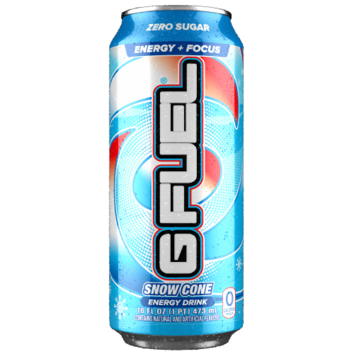 G FUEL® Snow Cone Zero Sugar Energy + Focus Drink Perspective: front