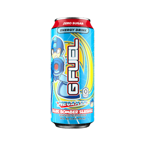 G FUEL Zero Sugar Blue Bomber Slushee Energy Drink Perspective: front