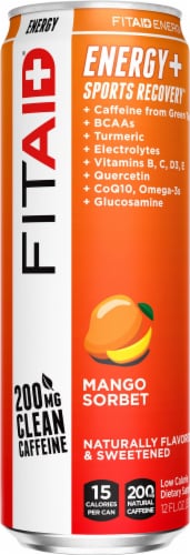 FITAID Mango Sorbet Energy Drink Can Perspective: front