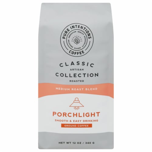 Pure Intentions Porchlight Medium Roast Ground Coffee Perspective: front