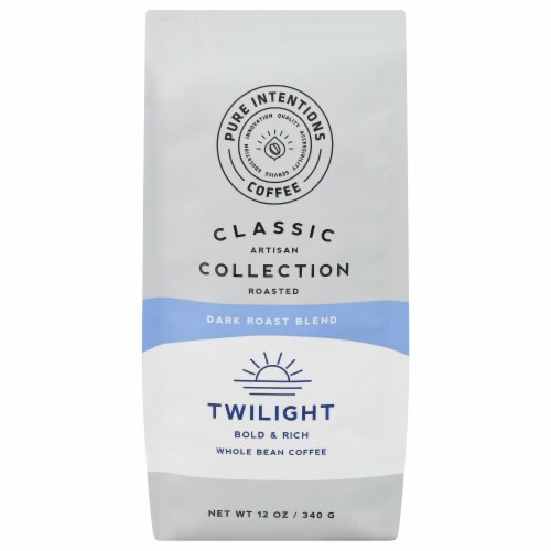 Pure Intentions Twilight Dark Roast Whole Bean Coffee Perspective: front