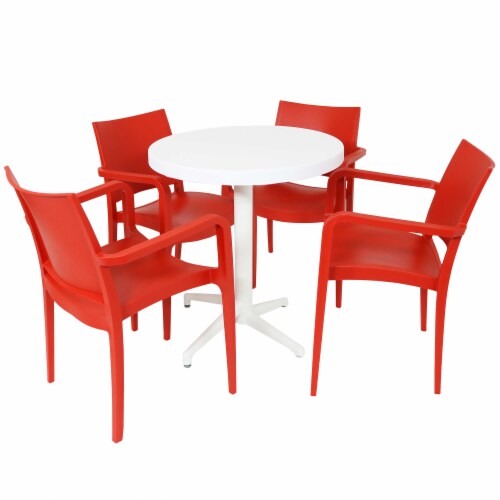 Red 5 piece dining set deals