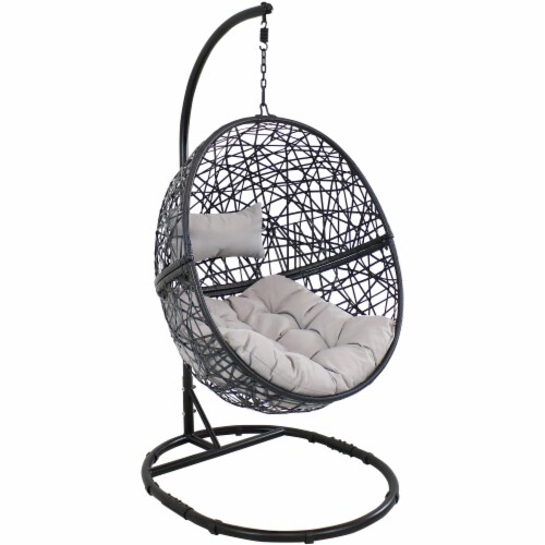 Resin wicker egg chair deals