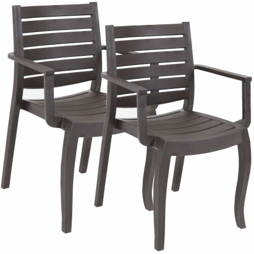 Brown plastic on sale outdoor chairs