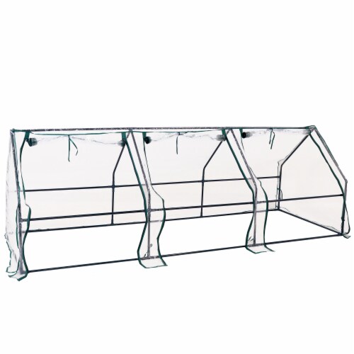 Mini Greenhouse Outdoor Portable Garden Seedlings Plant Clear Hot Grow House Perspective: front