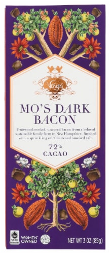Vosges® Haut-Chocolat Mo's Dark Bar With Bacon Perspective: front