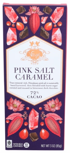 Vosges® Haut-Chocolat Pink Himalayan Crystal Salt Caramel Bar Perspective: front